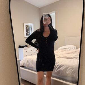 Abercrombie & Fitch Black Long Sleeve Dress
